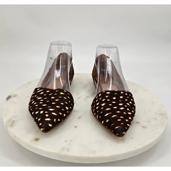 J.Crew Zoe d’Orsay Spotted Calf Hair Flats – Size 8.5 - Picture 3 of 7